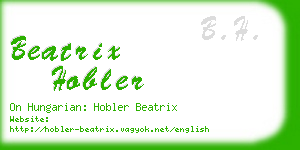 beatrix hobler business card